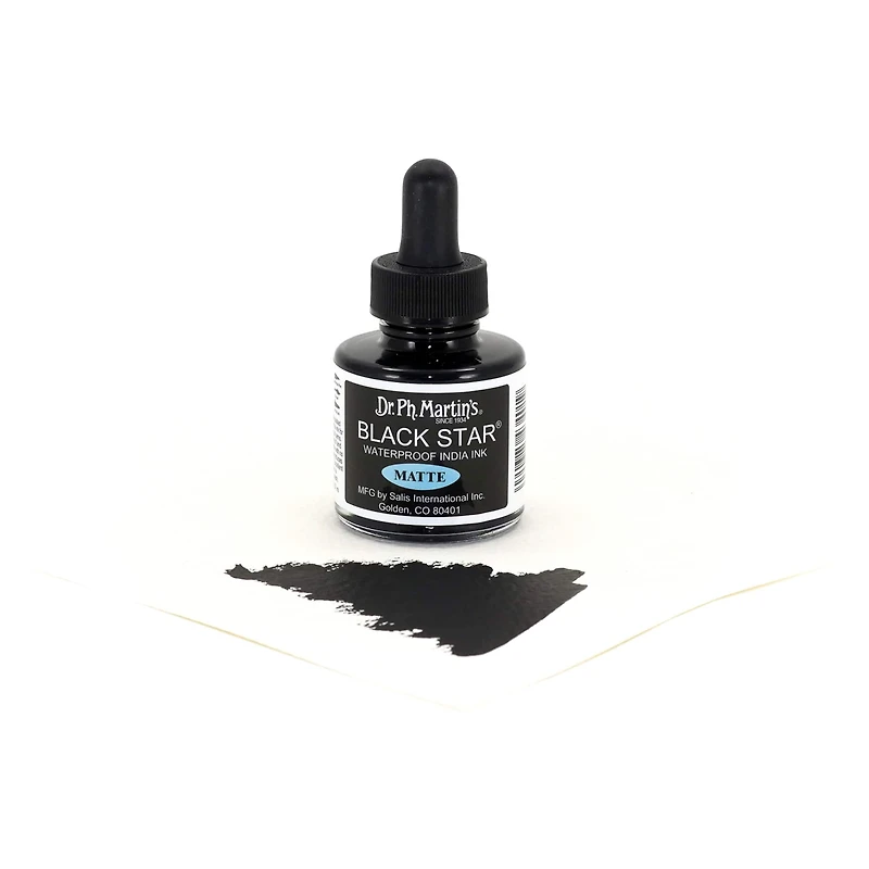 Dr. Ph. Martin's® Black Star® Waterproof India Ink, Matte