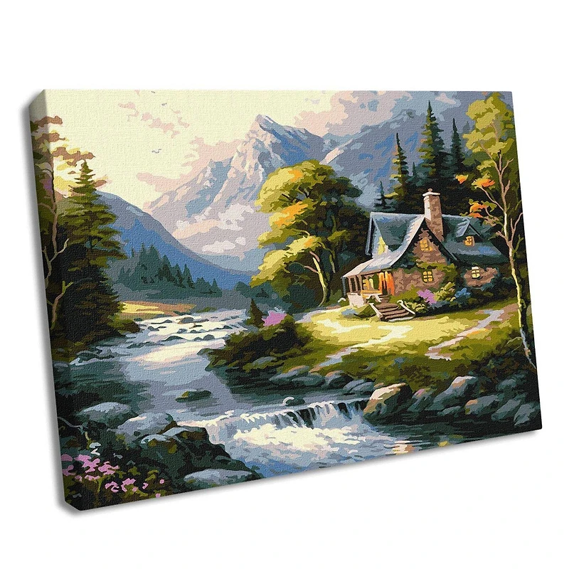 Ideyka House in the Mountains Painting by Numbers Kit