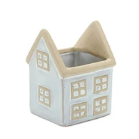 Neutral Porcelain House & Barn Planter Set