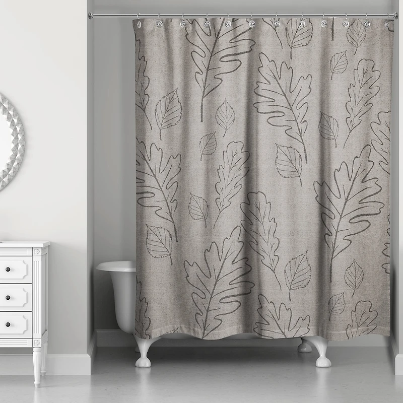 Large Leaves Shower Curtain