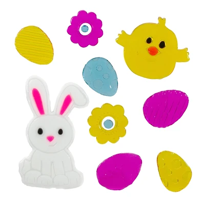 Bright Floral Spring Easter Egg Gel Window Clings