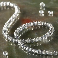 12 Pack: Silver Luster Glass Faceted Rondelle Beads, 2mm by Bead Landing™