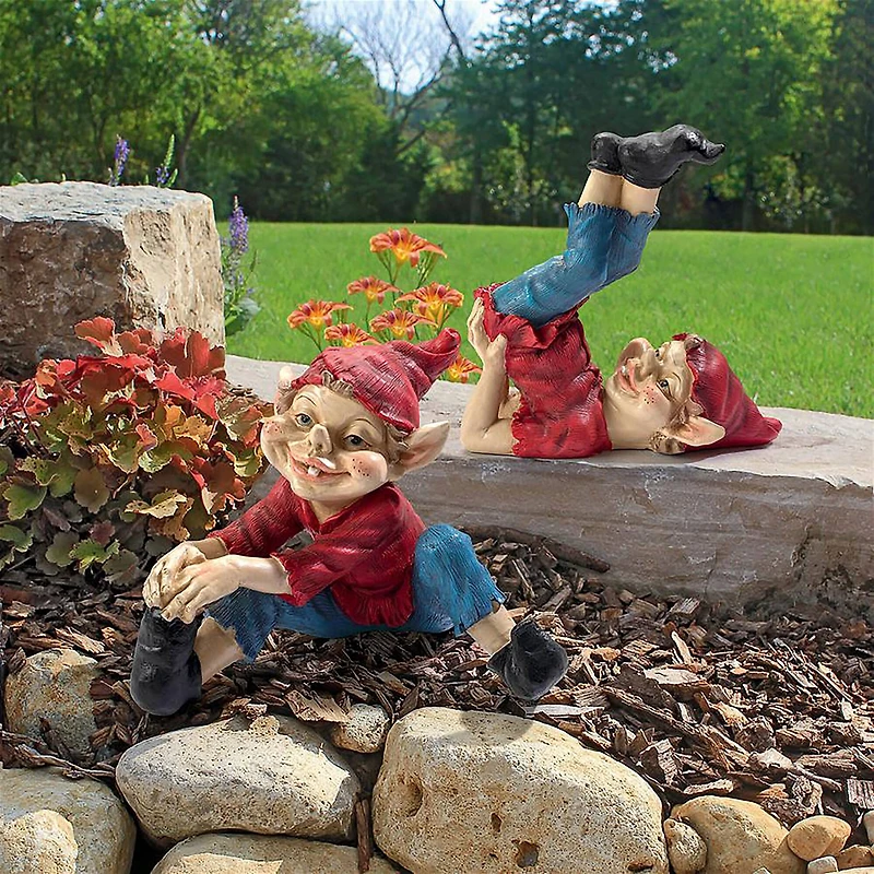 Design Toscano Eccentric Elves Garden Gnome Statue Set