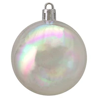 60ct. 2.5" Shiny Clear Iridescent Shatterproof Ball Ornaments