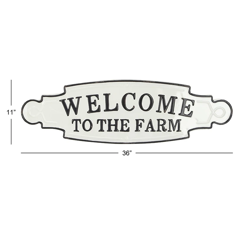 Black & White Welcome to the Farm Wall Sign