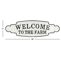 Black & White Welcome to the Farm Wall Sign