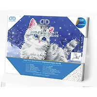 Diamond Dotz® Intermediate Kitten in the Snow with Frame Diamond Painting Kit