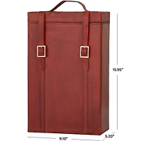 Red Modern Wine Holder, 9" x 5" x 16"