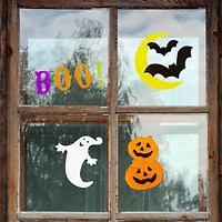 Moon & Bats Halloween Gel Window Clings