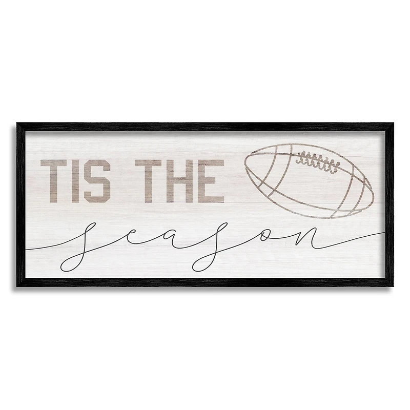 Stupell Industries Tis The Season Football Framed Giclee Art
