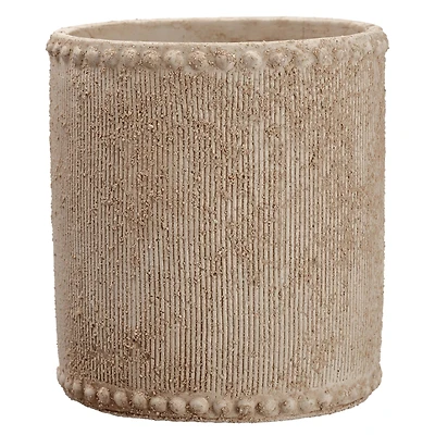 6.5" Beige Textured Cement Container