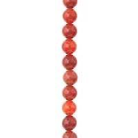 12 Pack:  Amber Fire Agate Round Beads, 8mm by Bead Landing™