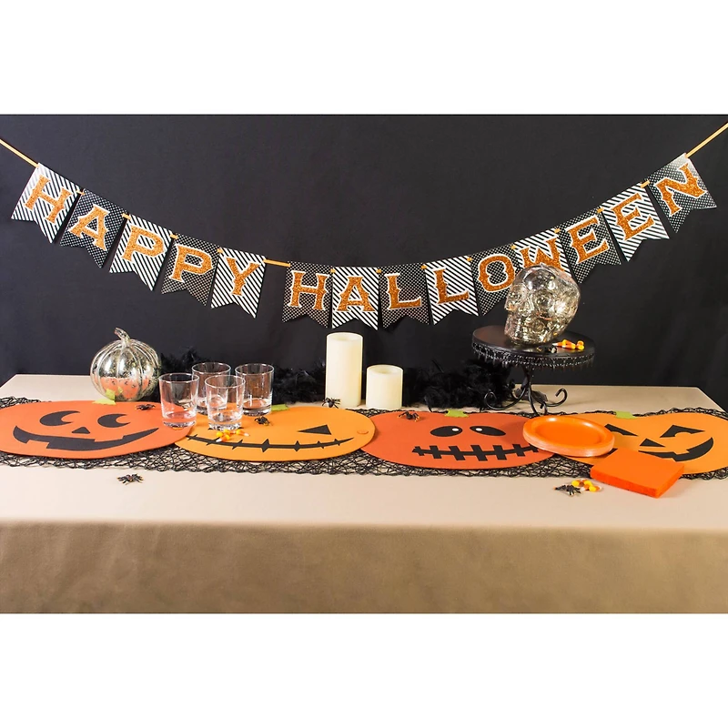 DII® Jack-O-Lantern Table Runner and Placemat Set