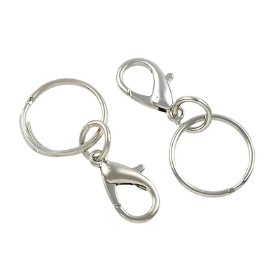 Rhodium Lobster Claw Key Rings by Creatology™