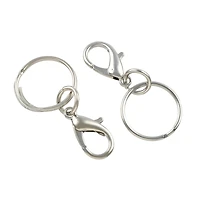 Rhodium Lobster Claw Key Rings by Creatology™