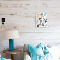 Stupell Industries Coral Reef Ocean Life Playful Pastel Sea Plants Wall Plaque