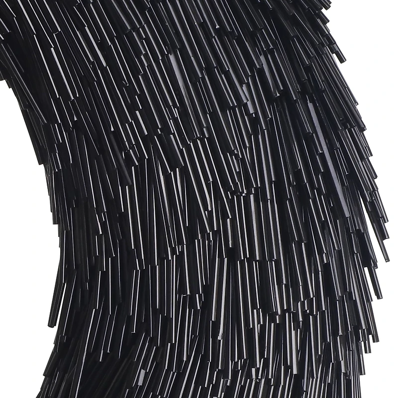 16" Black Tinsel Wreath by Ashland®