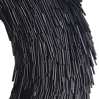 16" Black Tinsel Wreath by Ashland®