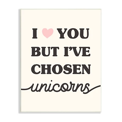 Stupell Industries I Love You But Unicorns Funny Phrase Fantasy Wall Plaque
