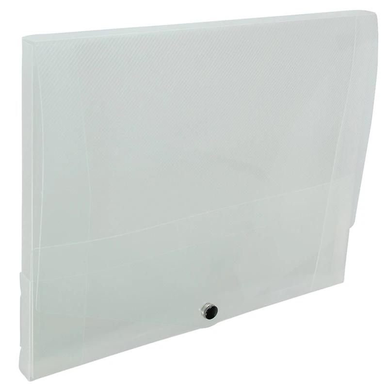 JAM Paper Clear Plastic Portfolio with Snap Closure 10" x 12.5"