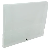 JAM Paper Clear Plastic Portfolio with Snap Closure 10" x 12.5"