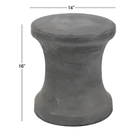 16" Fiberclay Contemporary Outdoor Stool