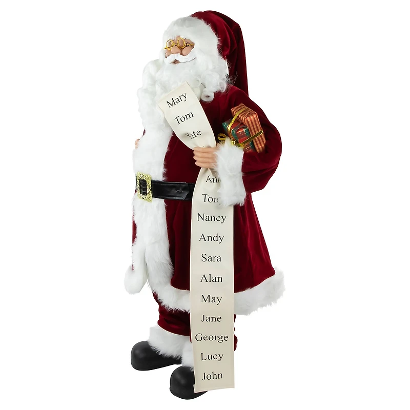36" Santa Claus with Naughty or Nice List Christmas Figure