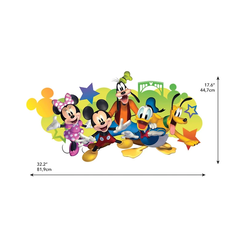 RoomMates Mickey & Friends Giant Wall Decals with Personalization