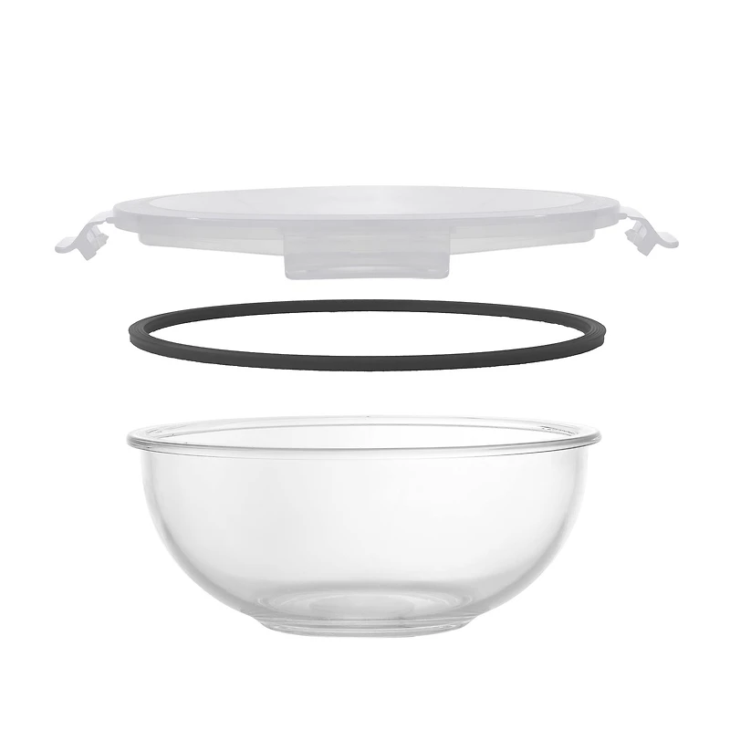 JoyJolt® Black Glass Mixing Bowls Set