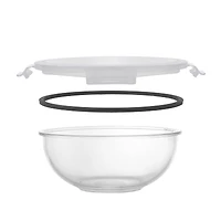 JoyJolt® Black Glass Mixing Bowls Set