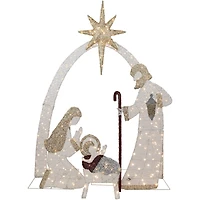 7ft. LED Lighted Holy Family Nativity Scene Outdoor Christmas Decoration