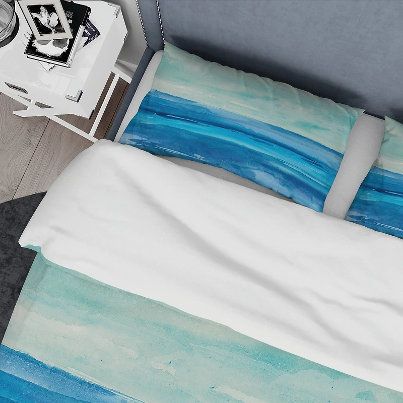 Designart 'Out to Sea' Geometric Bedding Set