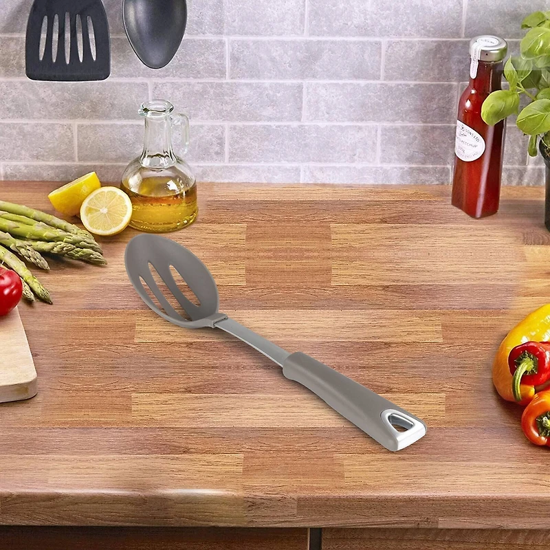 Martha Stewart Gray Nylon Slotted Spoon