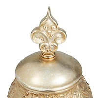 13" Gold Round Traditional Decorative Jar