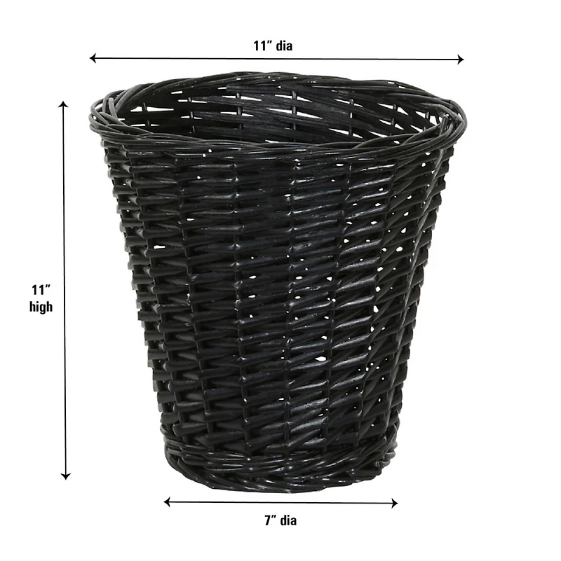 Household Essentials 7" Woven Wicker Waste Basket