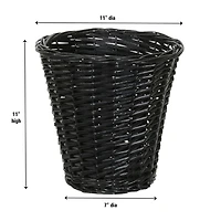 Household Essentials 7" Woven Wicker Waste Basket