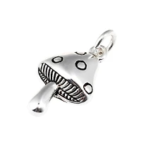 Silver Plated Mushroom Charm by Bead Landing™