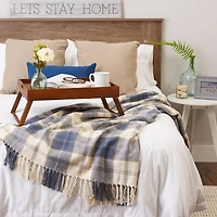 DII® French Blue Farmhouse Woven Throw
