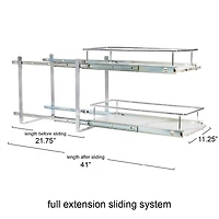Household Essentials Glidez Marble 2-Tier Cabinet Organizer