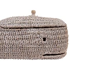 Hello Honey® 24" Bankuan Rope Whale Box with Lid