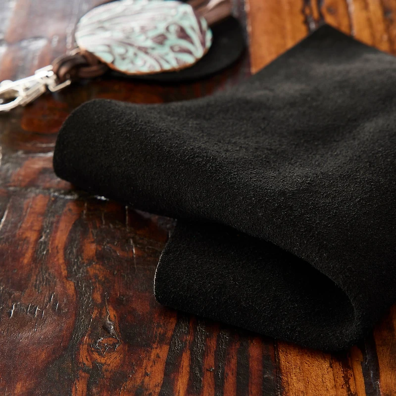 12 Pack: 8.5" x 11" Black Suede Leather by ArtMinds™