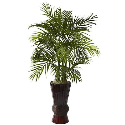 4ft. Areca Tree In Bamboo Planter