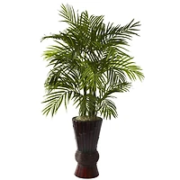 4ft. Areca Tree In Bamboo Planter
