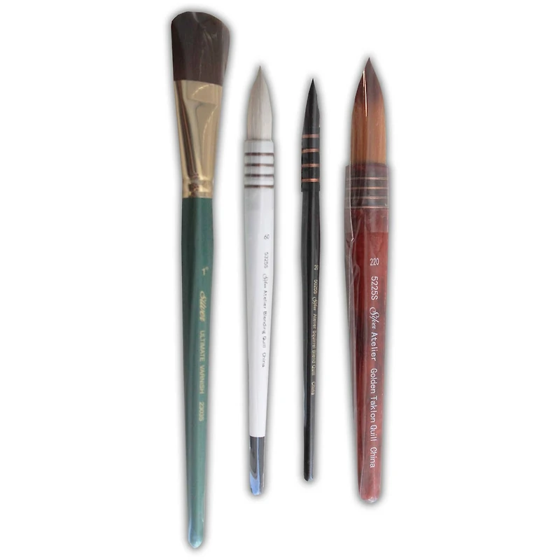 Silver Brush Limited Quills Atelier™ 4 Piece Varnish Brush Set
