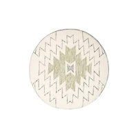Hello Honey® 28'' Wool Blend Round Kilim Pouf
