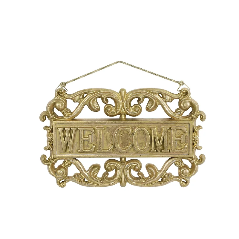15" Gold Welcome Sign Wall Décor by Ashland®