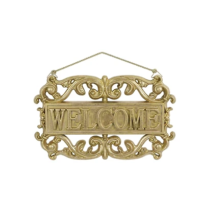 15" Gold Welcome Sign Wall Décor by Ashland®