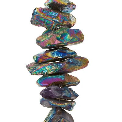 12 Pack: Aurora Borealis Hematite Spike Beads by Bead Landing™