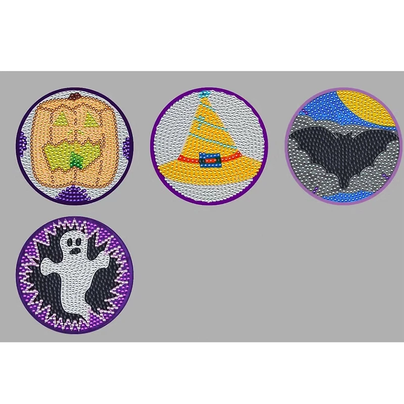 Sparkly Selections' Halloween Diamond Painting Coasters 4 Set