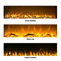 Hastings Home 50" Black LED Electric Fireplace